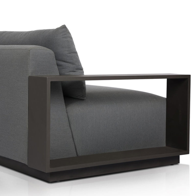 Branford Outdoor Metal Sofa - Arashi Graphite