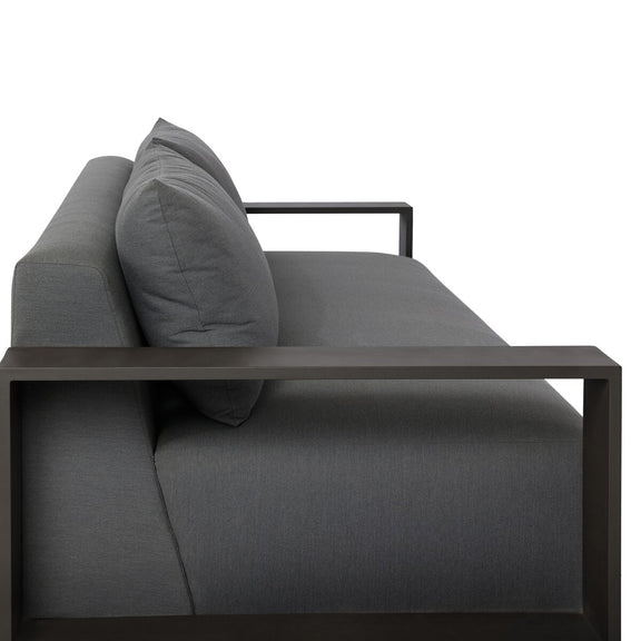 Branford Outdoor Metal Sofa - Arashi Graphite