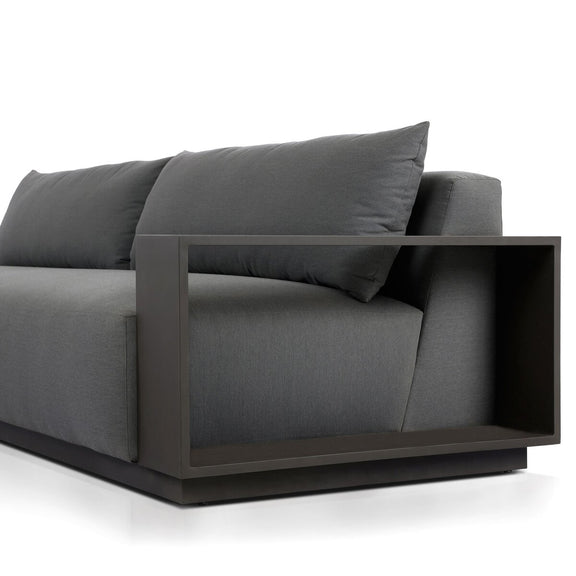Branford Outdoor Metal Sofa - Arashi Graphite