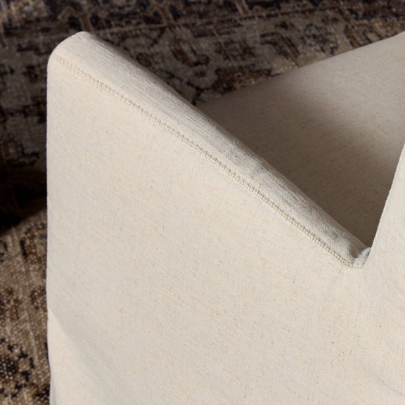 Vista Slipcovered Dining Armchair - Savile Flax