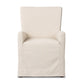 Vista Slipcovered Dining Armchair - Savile Flax