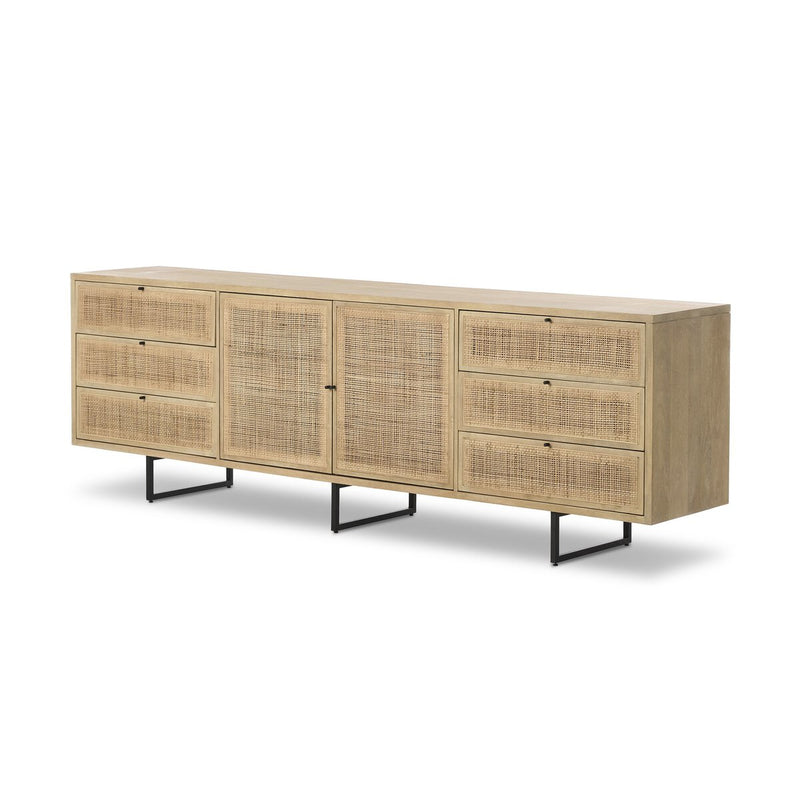 Carmel Sideboard 96" - Natural Cane