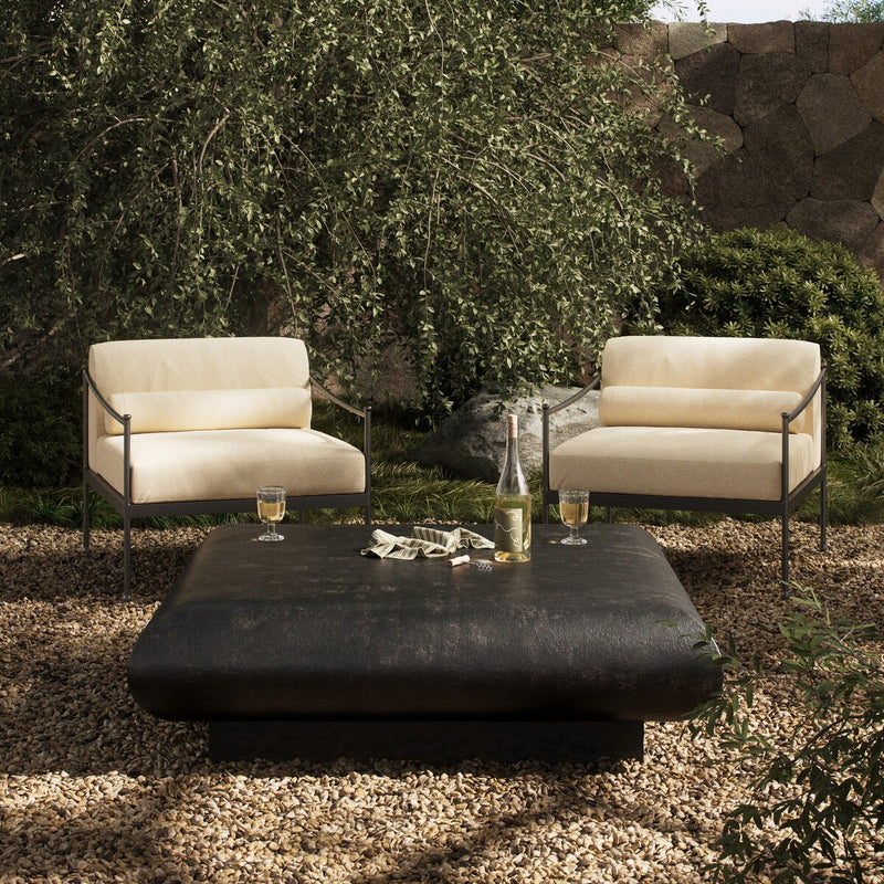 Ambra Outdoor Coffee Table - Distressed Bronze