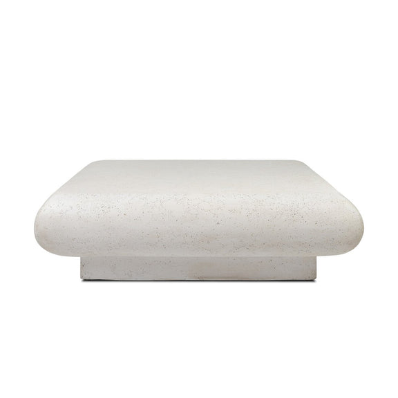 Ambra Outdoor Coffee Table - Aged White Concrete