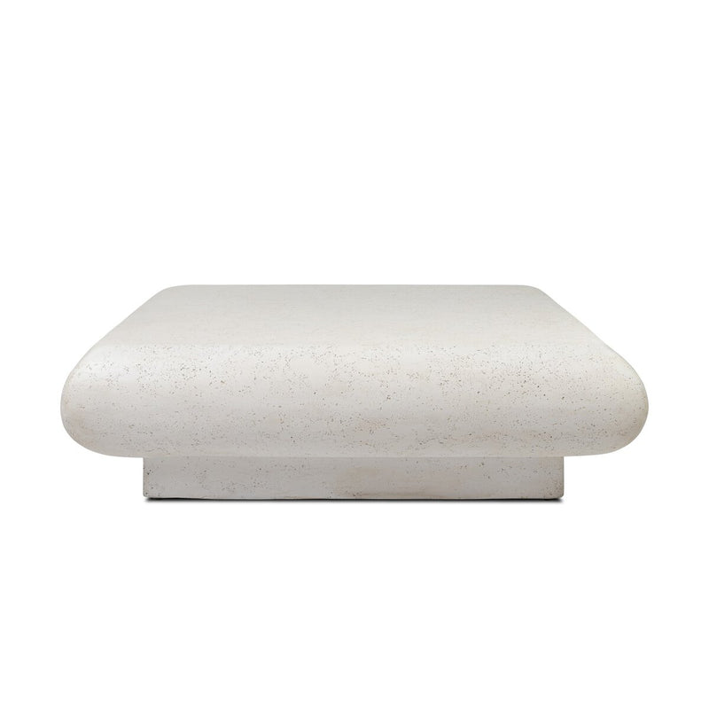 Ambra Outdoor Coffee Table - Aged White Concrete