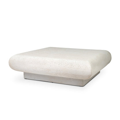 Ambra Outdoor Coffee Table - Aged White Concrete