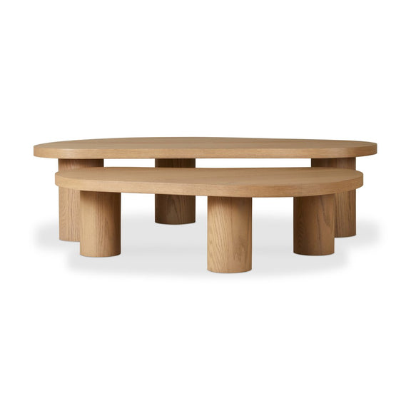Joji Nesting Coffee Tables - Natural Oak Veneer