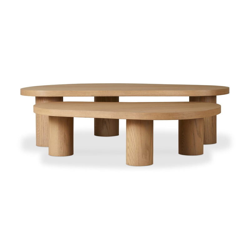 Joji Nesting Coffee Tables - Natural Oak Veneer