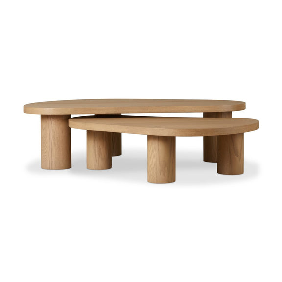 Joji Nesting Coffee Tables - Natural Oak Veneer