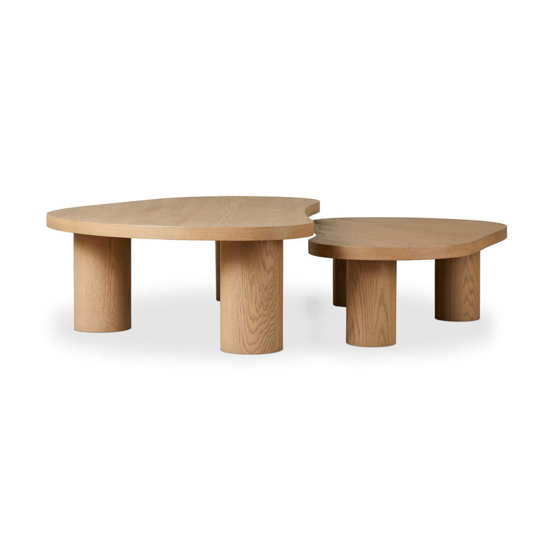 Joji Nesting Coffee Tables - Natural Oak Veneer