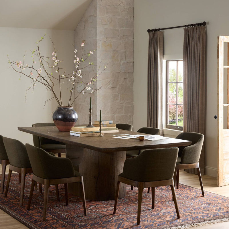 Bevie Dining Table - Brown Oak Veneer