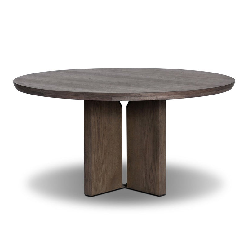 Ernest Round Dining Table - Shale Grey Oak Veneer
