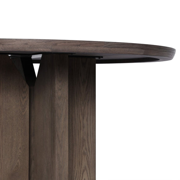 Ernest Round Dining Table - Shale Grey Oak Veneer