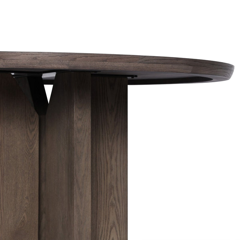Ernest Round Dining Table - Shale Grey Oak Veneer