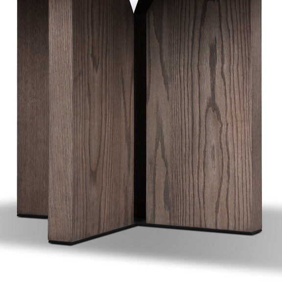 Ernest Round Dining Table - Shale Grey Oak Veneer