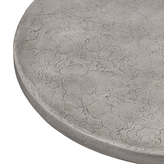 Emens Outdoor End Table - Aged Smoke Concrete