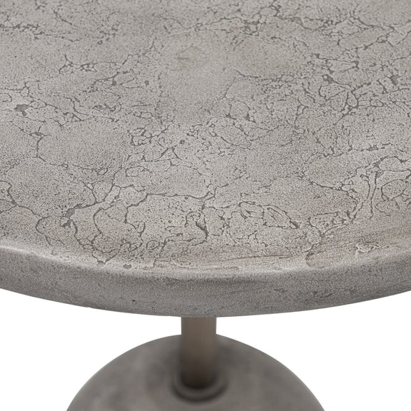 Emens Outdoor End Table - Aged Smoke Concrete
