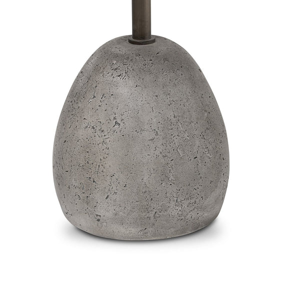 Emens Outdoor End Table - Aged Smoke Concrete