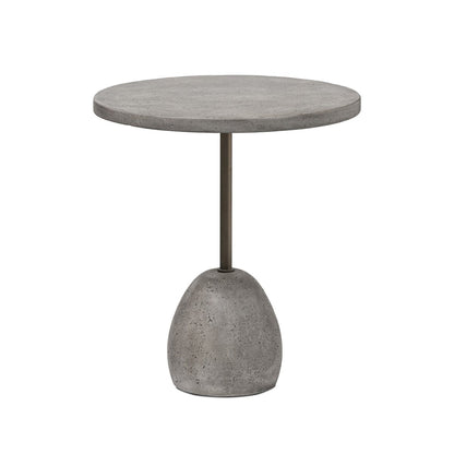 Emens Outdoor End Table - Aged Smoke Concrete