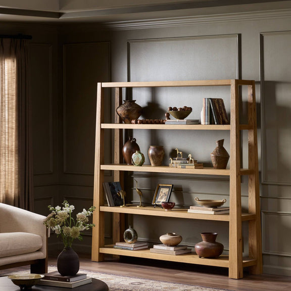 Boris Bookcase - Aged Natural Oak