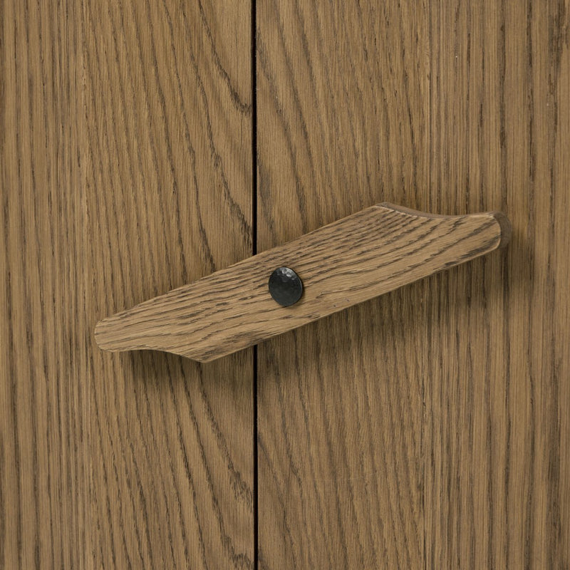 Bedford Media Console - Warm Natural Oak Veneer
