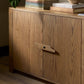 Bedford Media Console - Warm Natural Oak Veneer