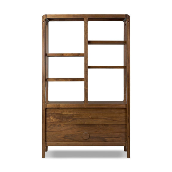 Hawkes Bookcase - Dark Walnut Solid