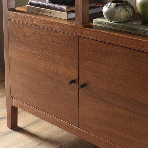 Hawkes Bookcase - Dark Walnut Solid