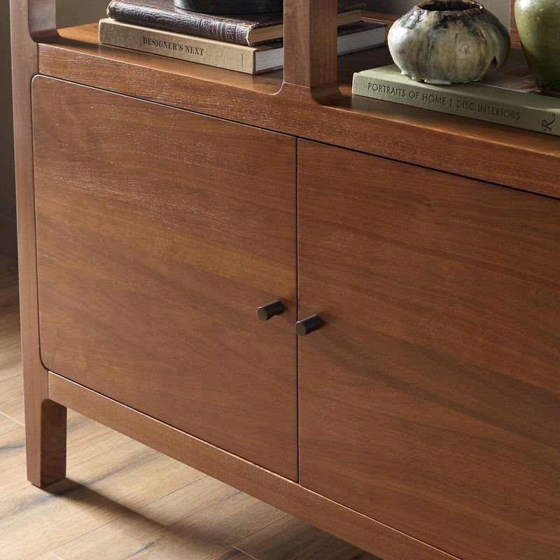 Hawkes Bookcase - Dark Walnut Solid