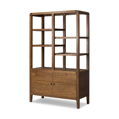 Hawkes Bookcase - Dark Walnut Solid