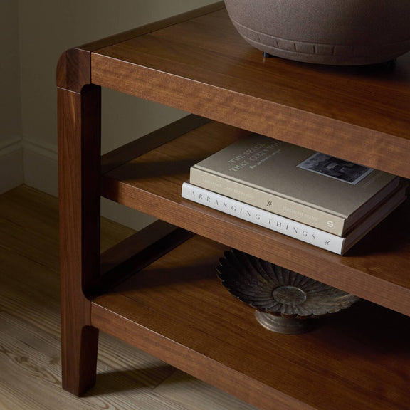 Hawkes Media Console - Dark Walnut Solid