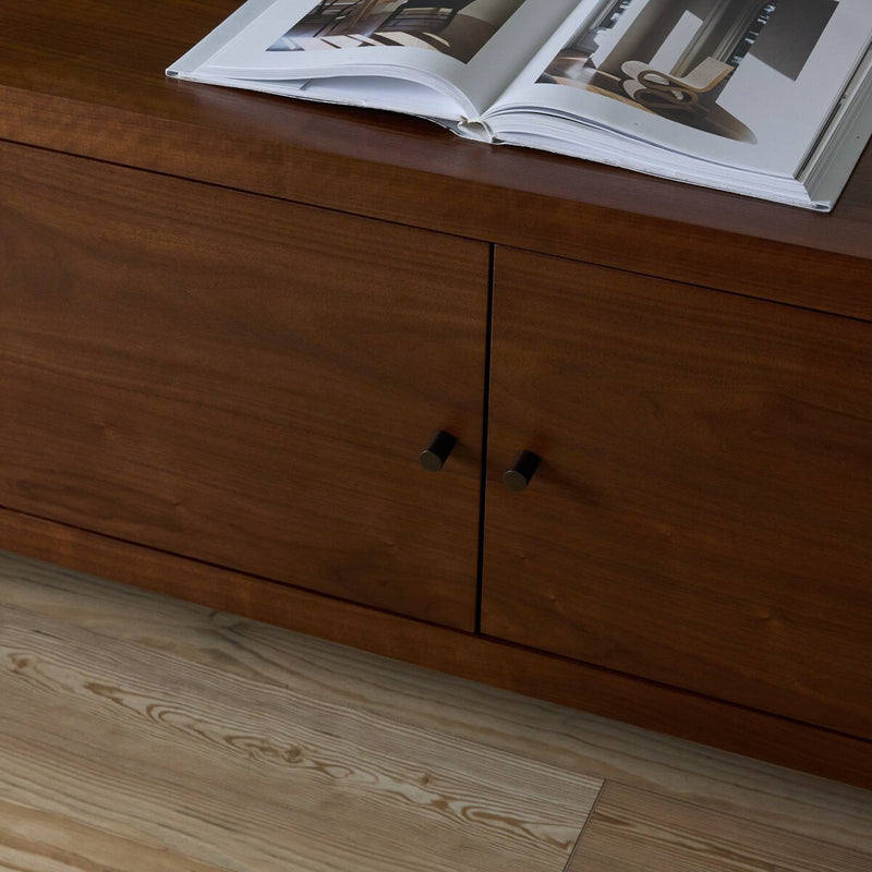Hawkes Media Console - Dark Walnut Solid