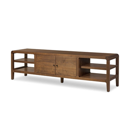 Hawkes Media Console - Dark Walnut Solid