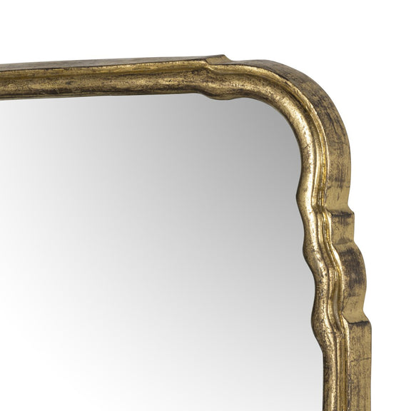 Loire Mantel Mirror - Antiqued Gold Leaf