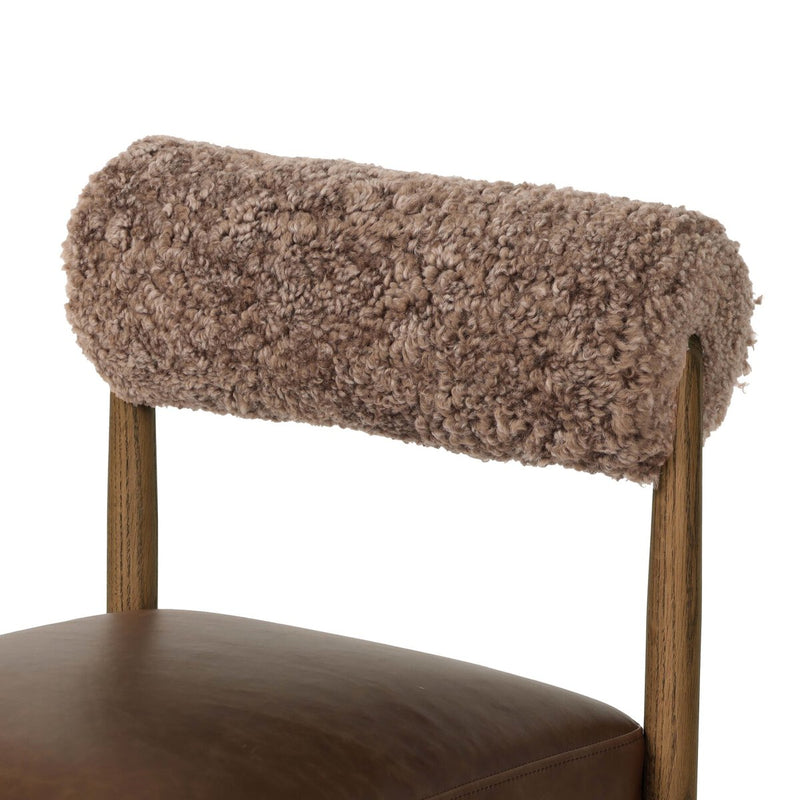 Jazelle Dining Chair - Taupe Shearling