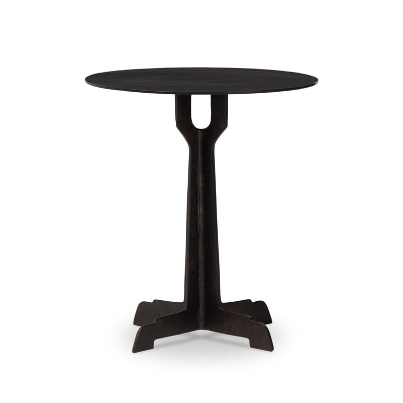 Malloy Outdoor End Table - Distressed Bronze