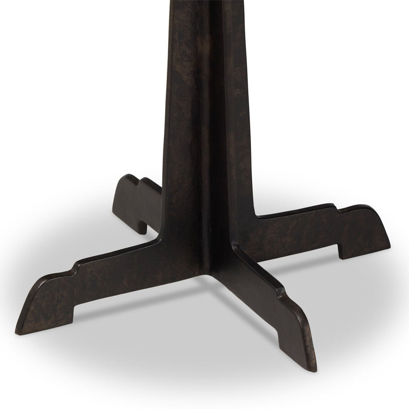 Malloy Outdoor End Table - Distressed Bronze