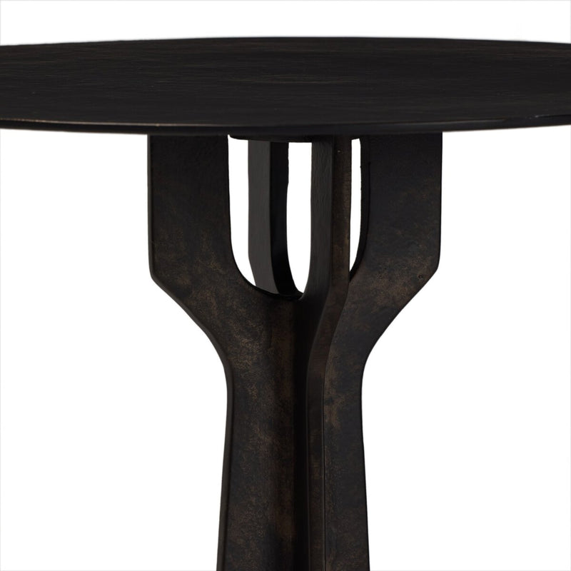 Malloy Outdoor End Table - Distressed Bronze