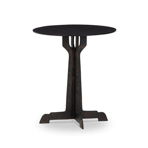 Malloy Outdoor End Table - Distressed Bronze