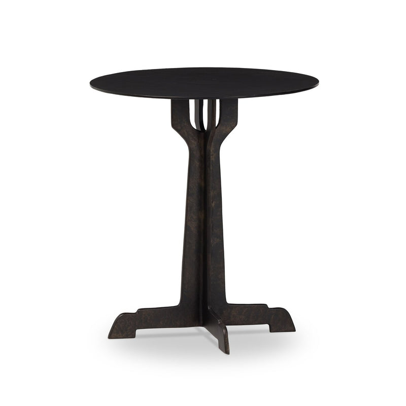 Malloy Outdoor End Table - Distressed Bronze