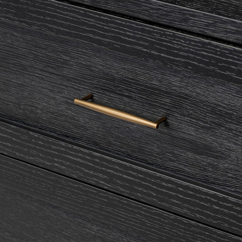 Tolle 6 Drawer Dresser - Drifted Matte Black Veneer