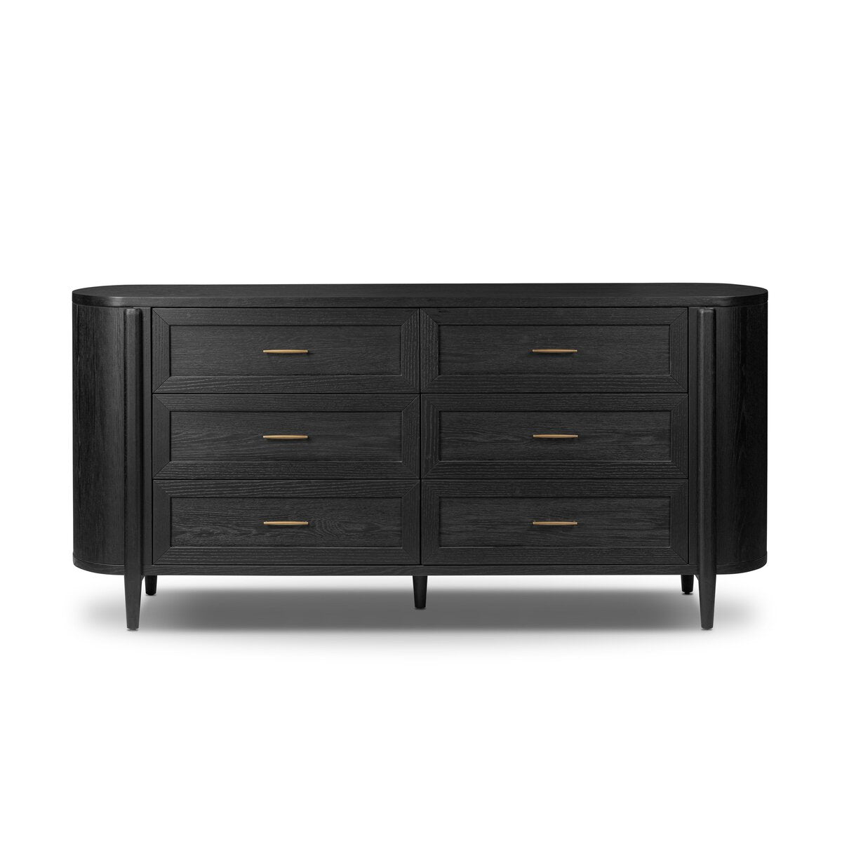 Tolle 6 Drawer Dresser - Drifted Matte Black Veneer