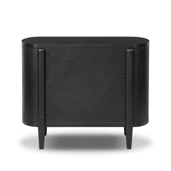 Tolle Nightstand - Drifted Matte Black Veneer