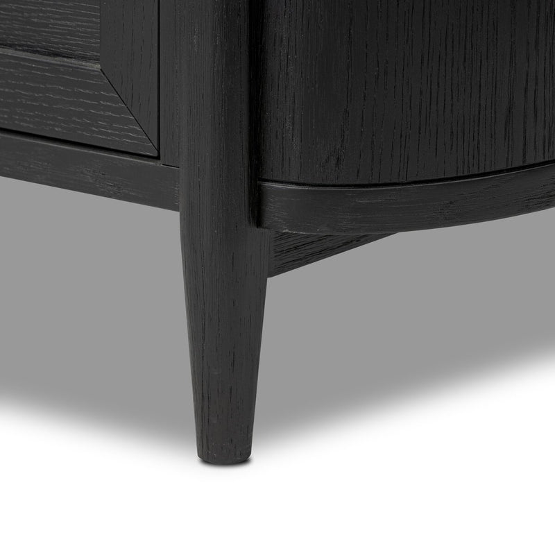 Tolle Nightstand - Drifted Matte Black Veneer