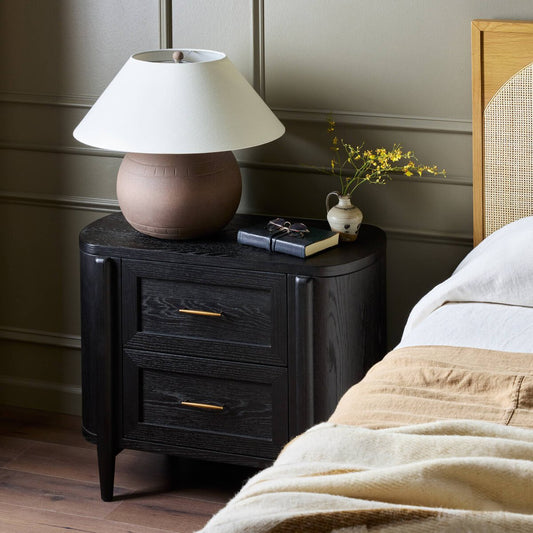 Tolle Nightstand - Drifted Matte Black Veneer