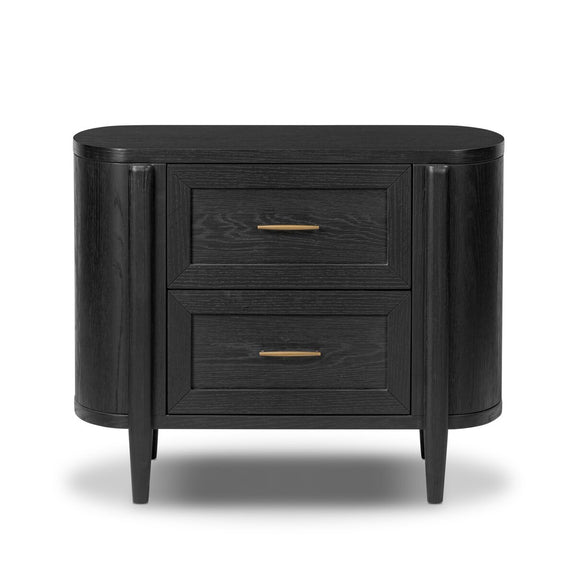 Tolle Nightstand - Drifted Matte Black Veneer