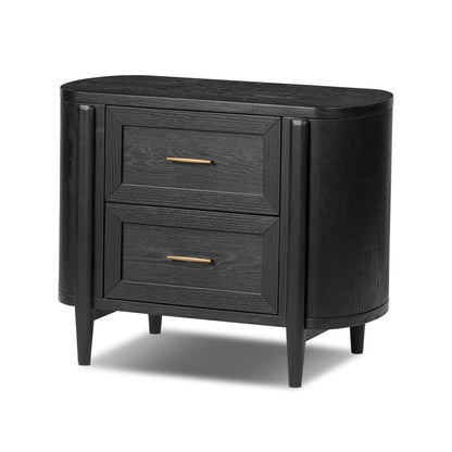Tolle Nightstand - Drifted Matte Black Veneer