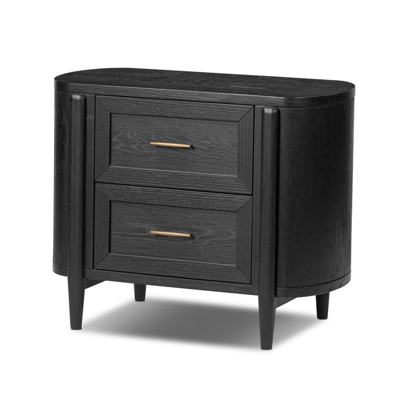 Tolle Nightstand - Drifted Matte Black Veneer