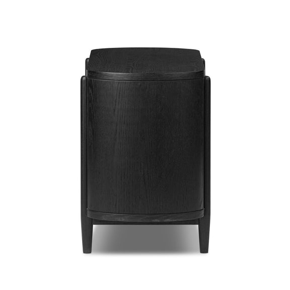 Tolle Nightstand - Drifted Matte Black Veneer