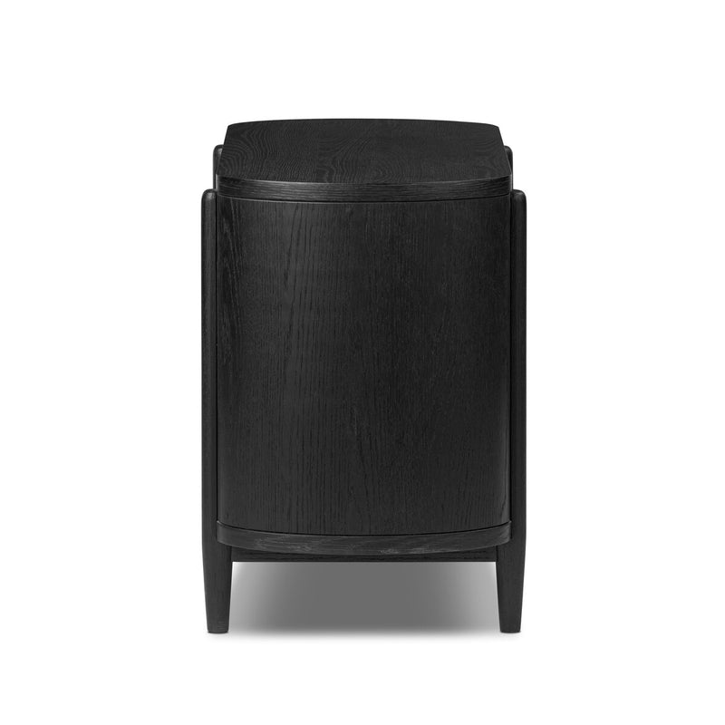 Tolle Nightstand - Drifted Matte Black Veneer